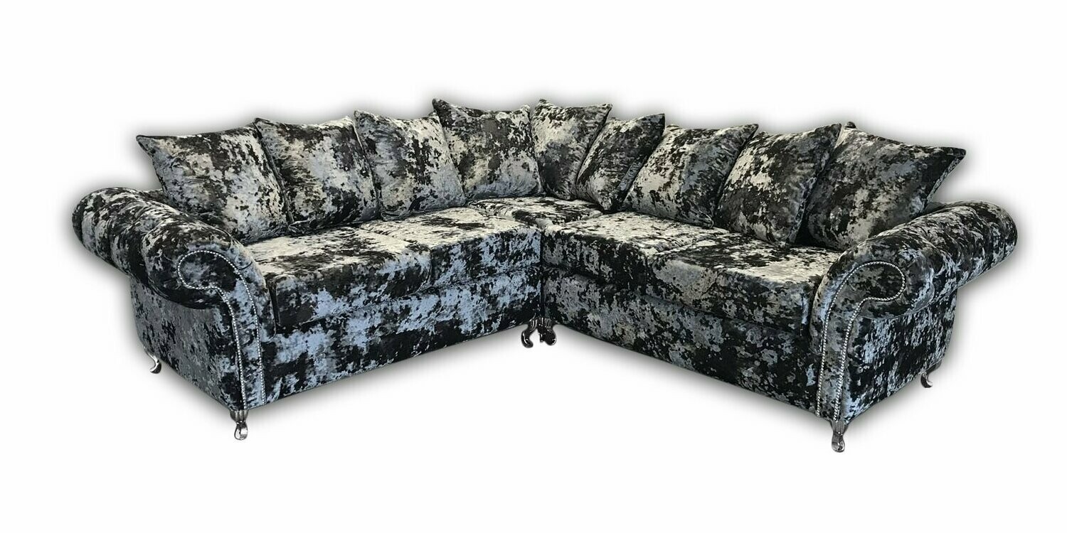 Victoria Corner Sofa Choose Your Monaco Double Velvet
