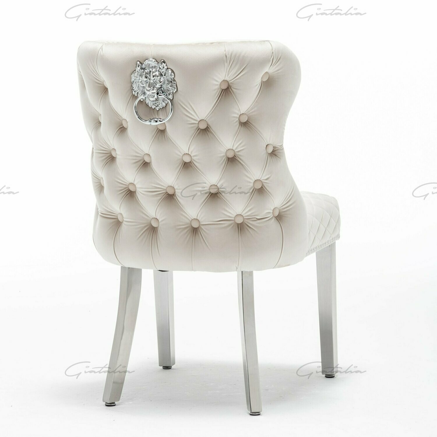 Grosvenor Cream Lion Knocker Dining Chair