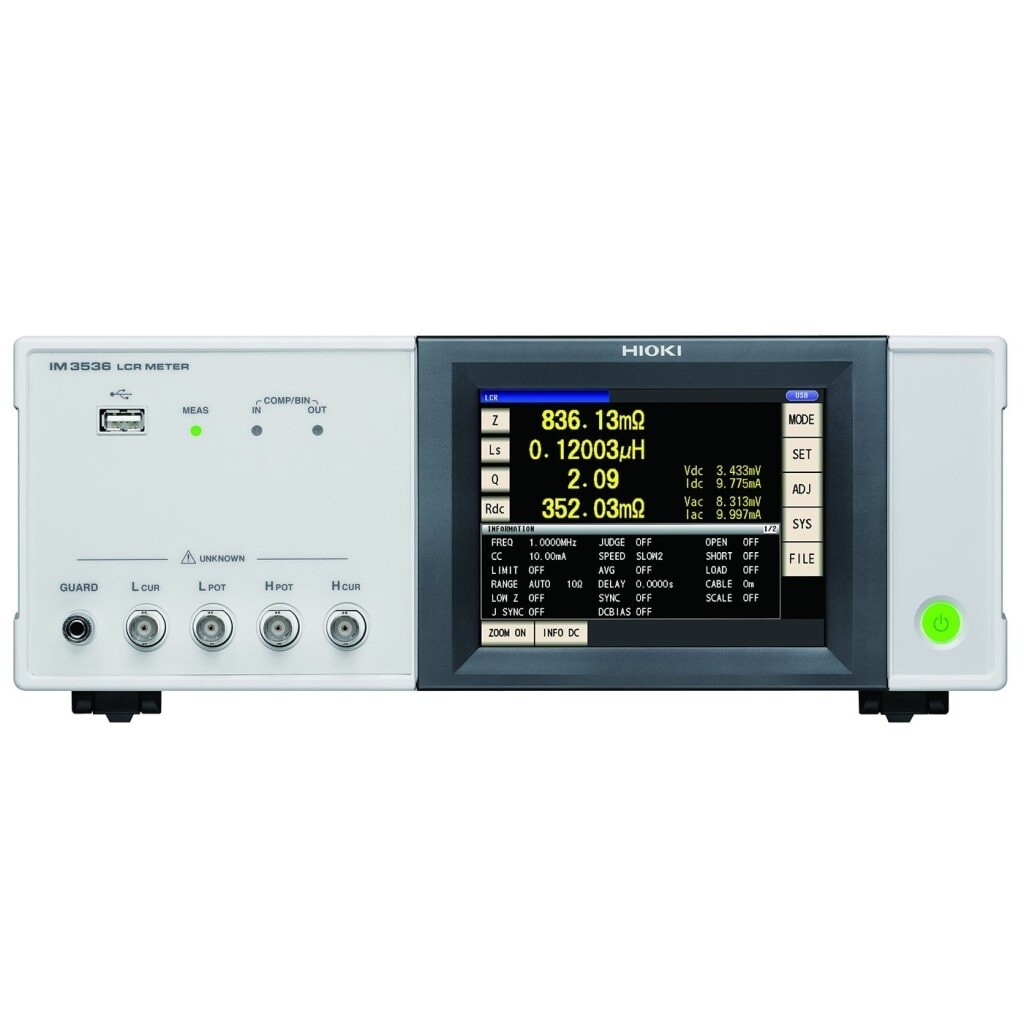 LCR Meters with Frequency up to 8MHz Hioki IM3536