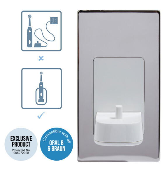 ProofVision InWall Electric Toothbrush Charger (polished finish)