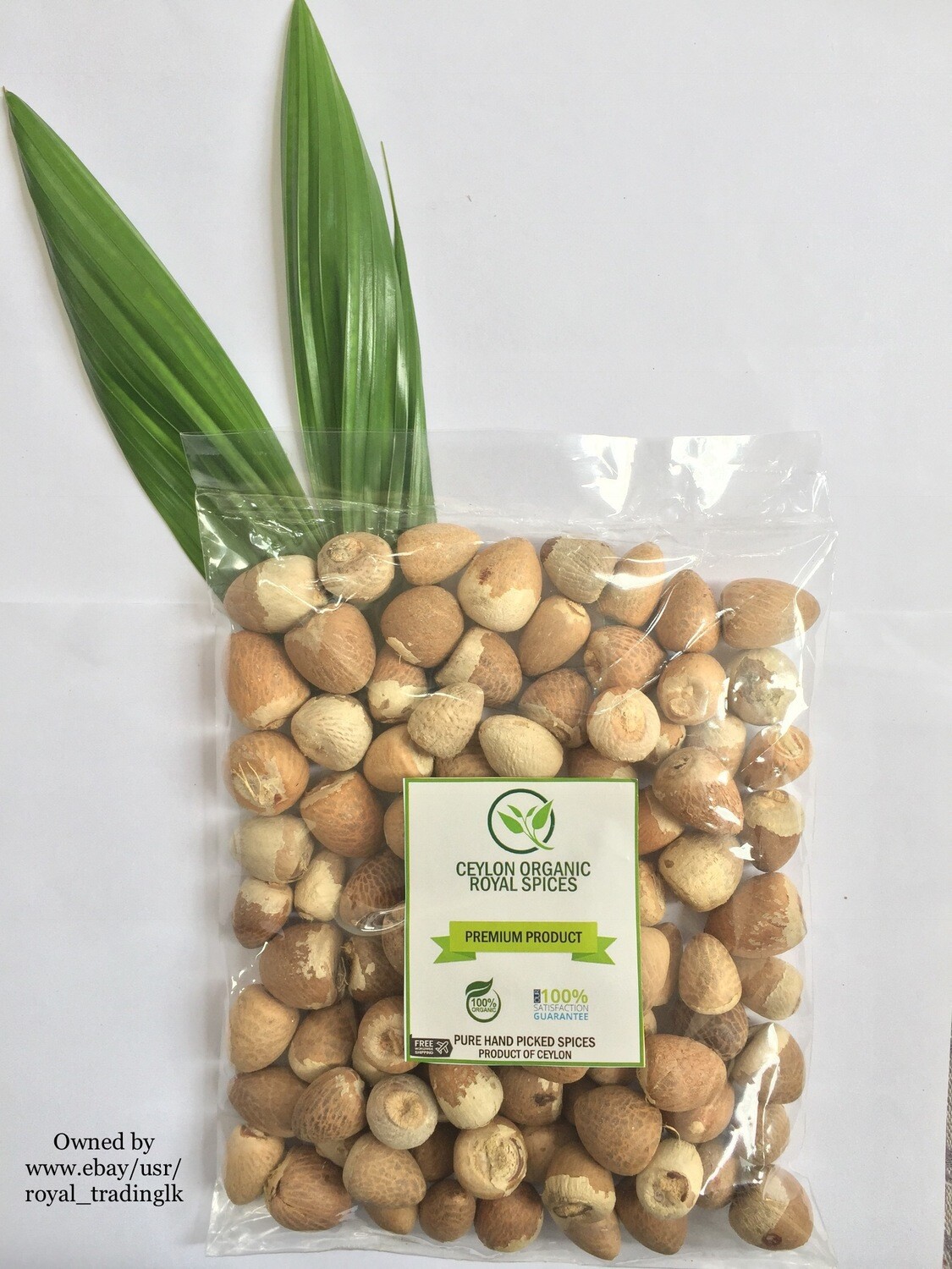 Organic Ceylon Whole Areca Nut (Betel Nut) SriLanka