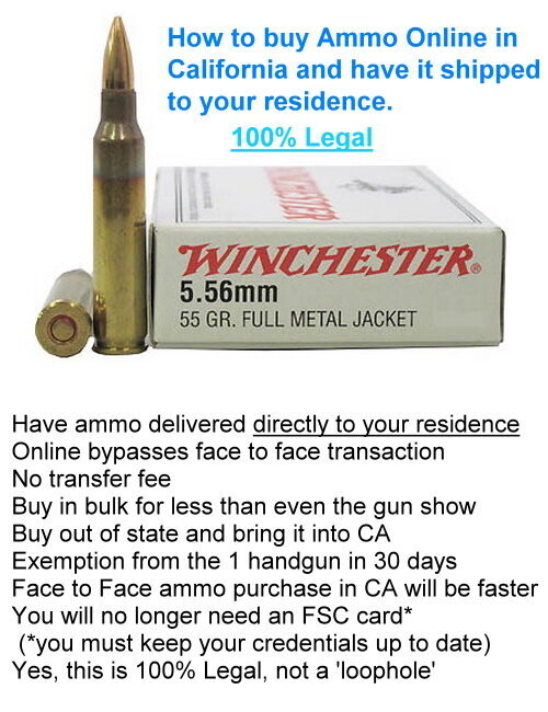 Buy Ammo Online in CA Legally Shipped Directly to YOU!