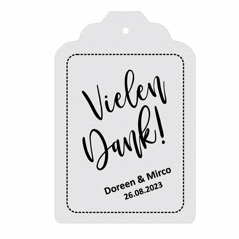 Geschenkanhänger Etikett: Vielen Dank!