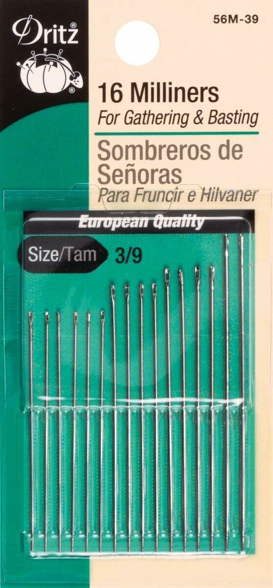 MILLINERS NEEDLES (16 PC / 3/9 SIZE) Dritz