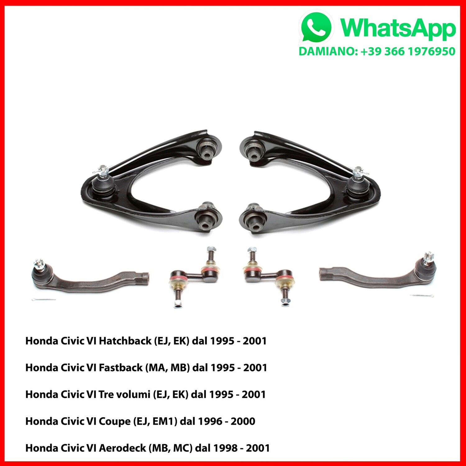 Kit Courroie De Distribution + Pompe à Eau Pour Honda Civic VI, Accord VI, CRX, HR-V 1.6L (1992-2007) - 104 Dents