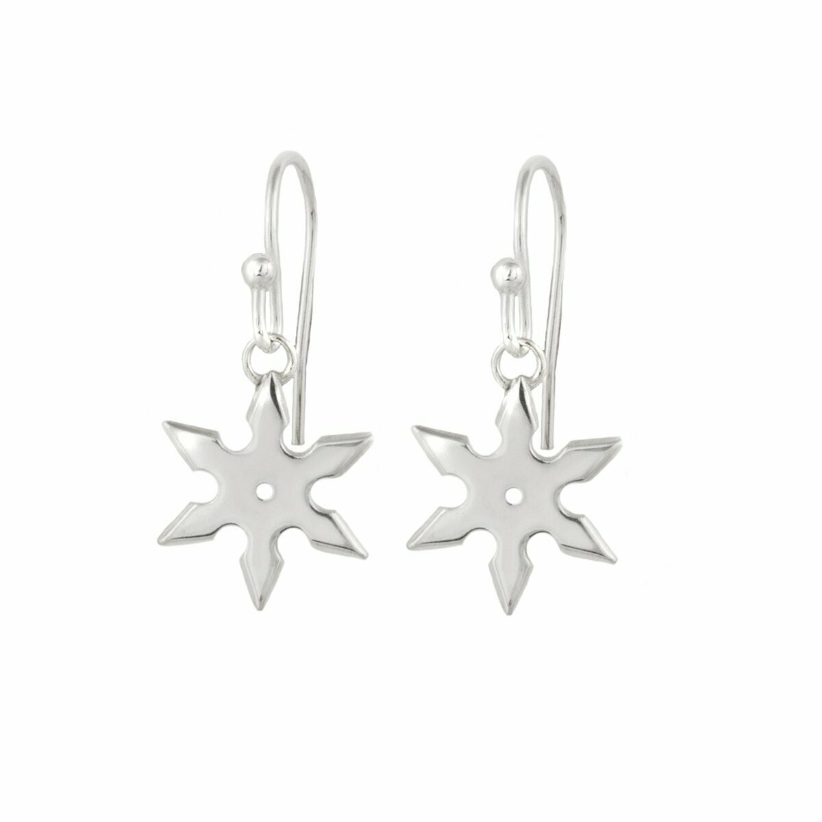Ninja Star Drop Earrings 'Shuriken'