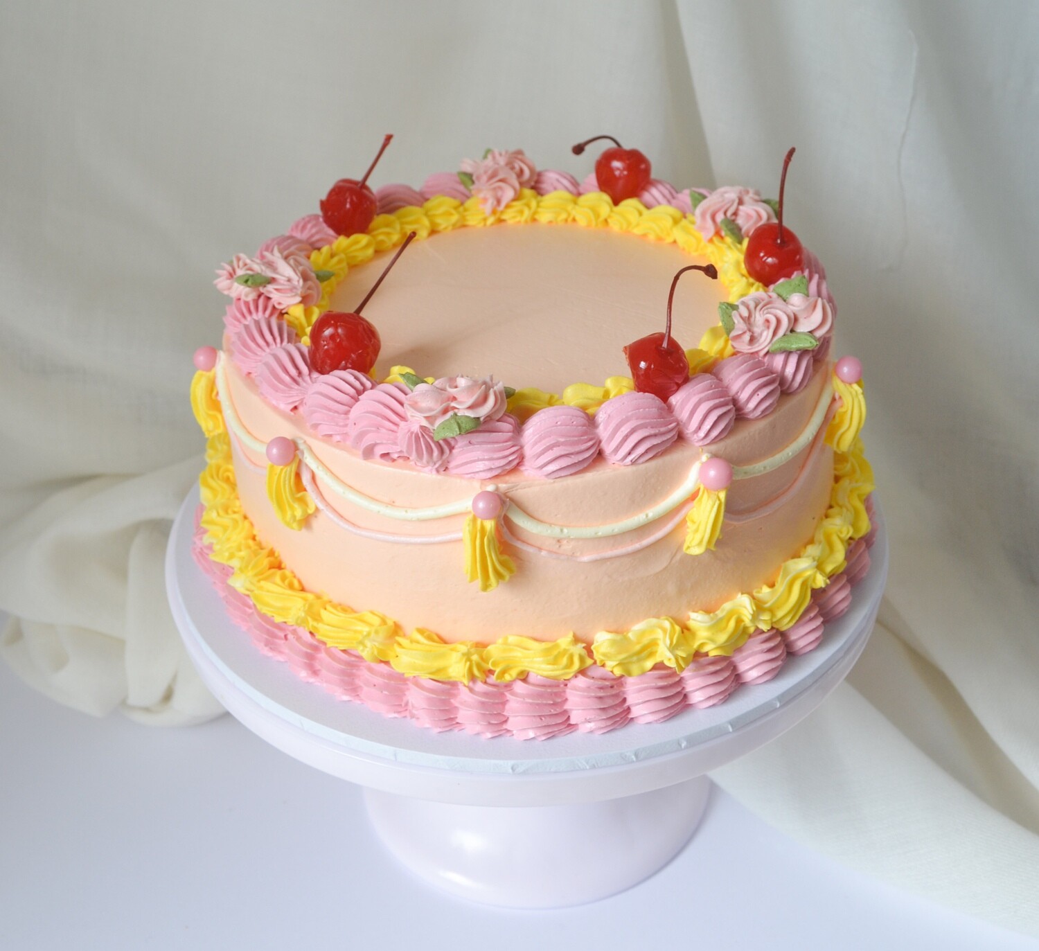 Round Vintage Cake Celebration Cake Delivery Perth Drizzled