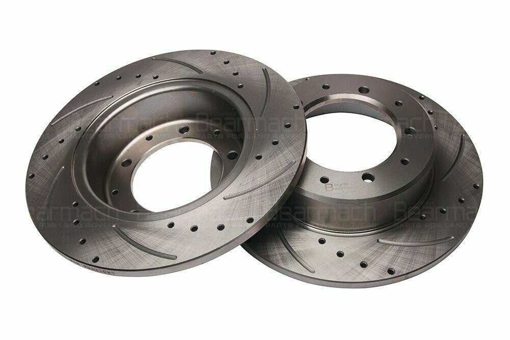 Disco freno trasero macizo xdrill Grooved pareja Land Rover Defender 90