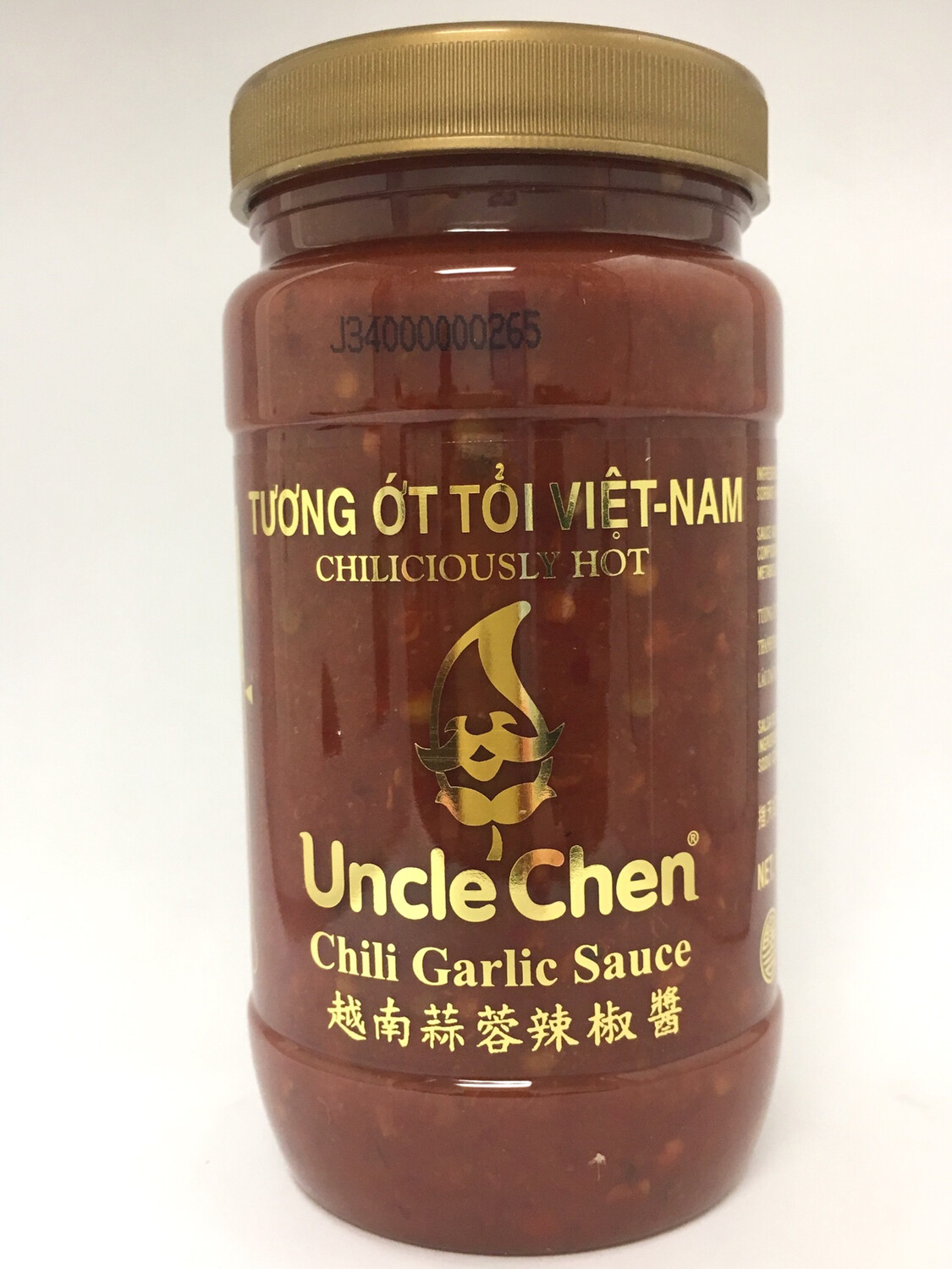 UNCLE CHEN EXTRA HOT CHILI GARLIC SAUCE 24X8OZ