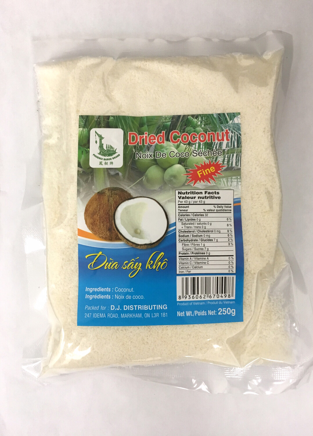 PHOENIX DRIED COCONUT 24X250G