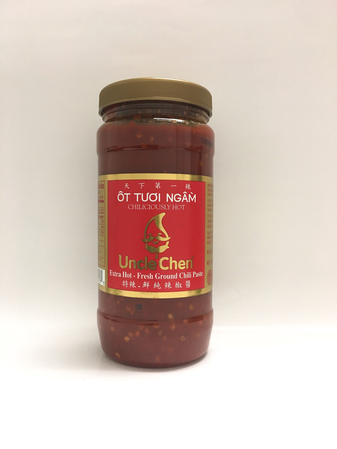 UNCLE CHEN EXTRA HOT FRESH GROUND CHILI PASTE 12X16OZ