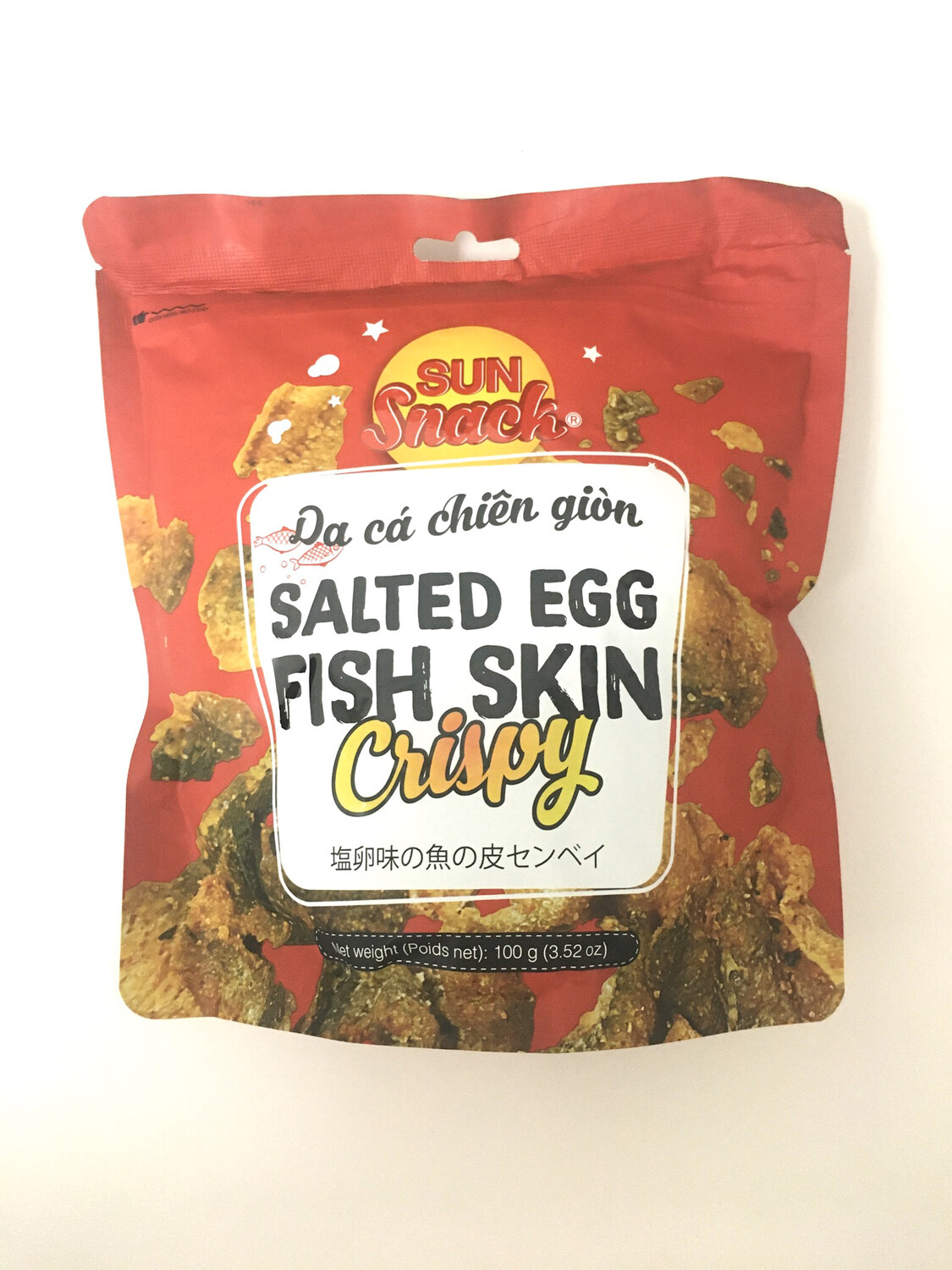 SUNSNACK SALTED EGG FISH SKIN CRISPY 36X100G