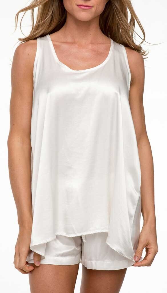 PJ Harlow Satin Eggnog Laura Pajama Tank New Color Restock
