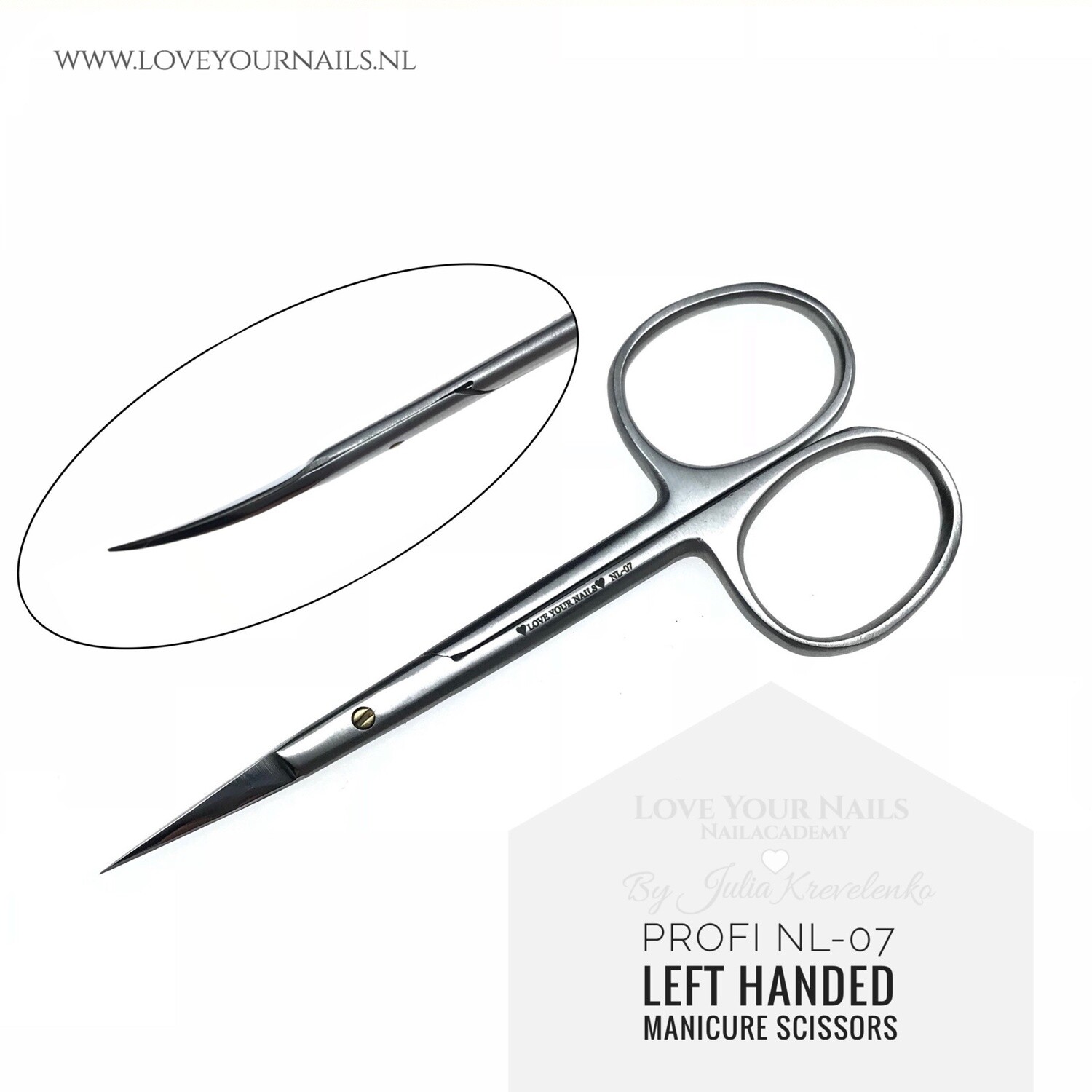 Manicure scissors PROFI NL07 for LEFT HAND