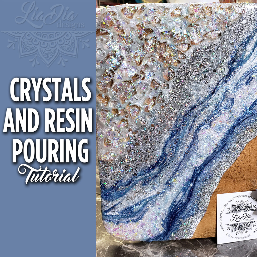 Crystals and Resin Pouring Technique Video Tutorial