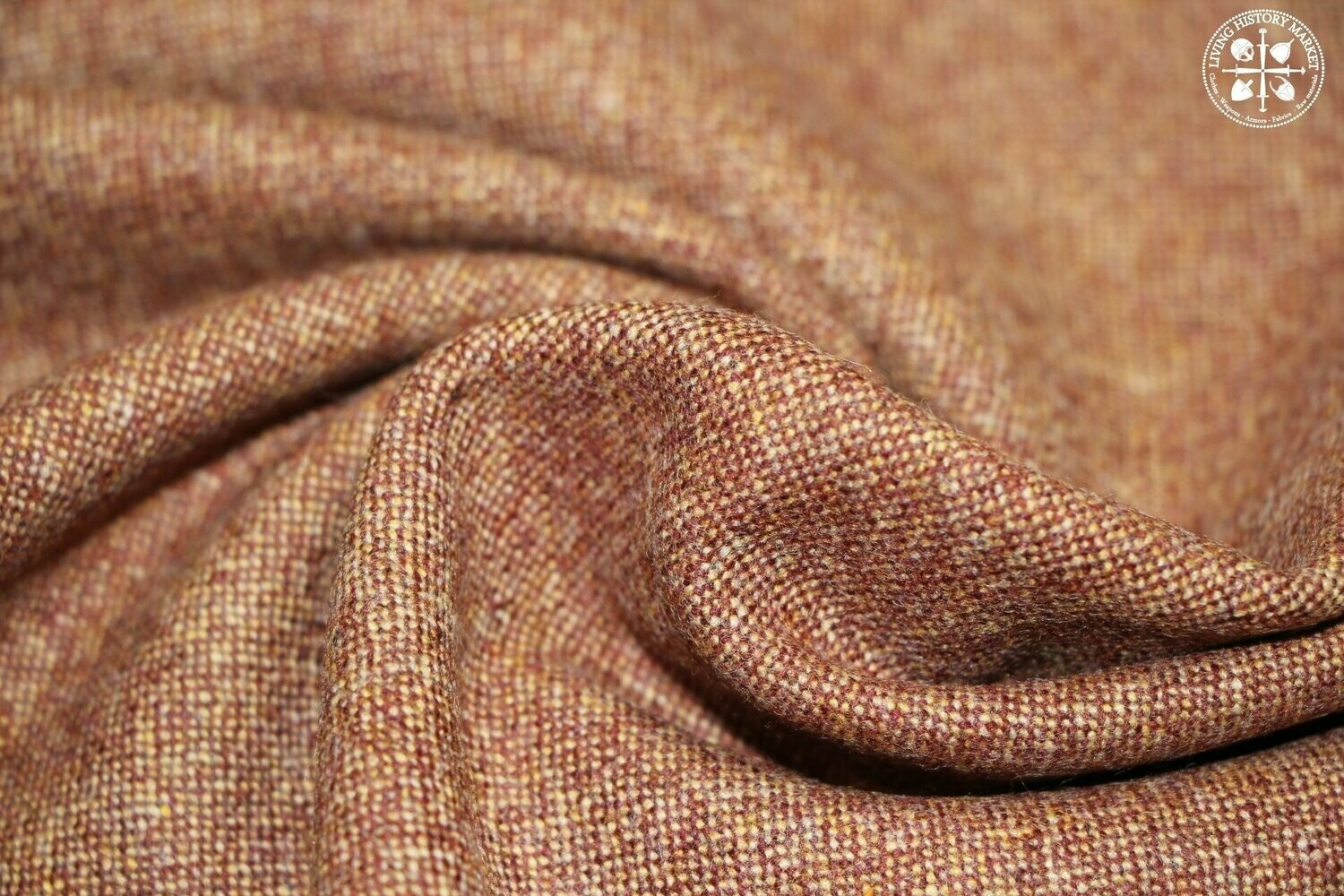 Plain weave rustbrown wool fabric 13 EUROS / METER SPECIAL PRICE