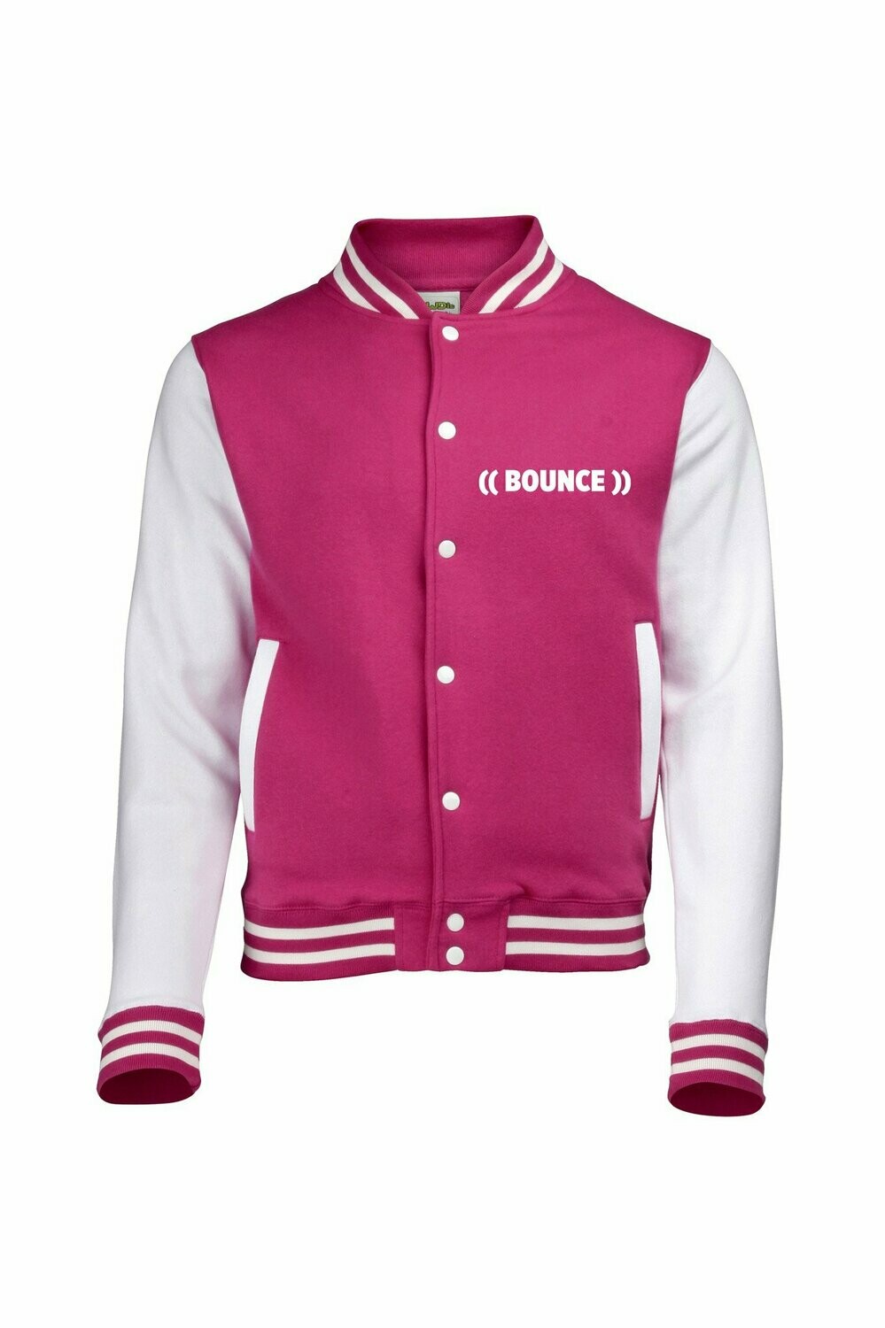 Kids Varsity Jacket Pink & White