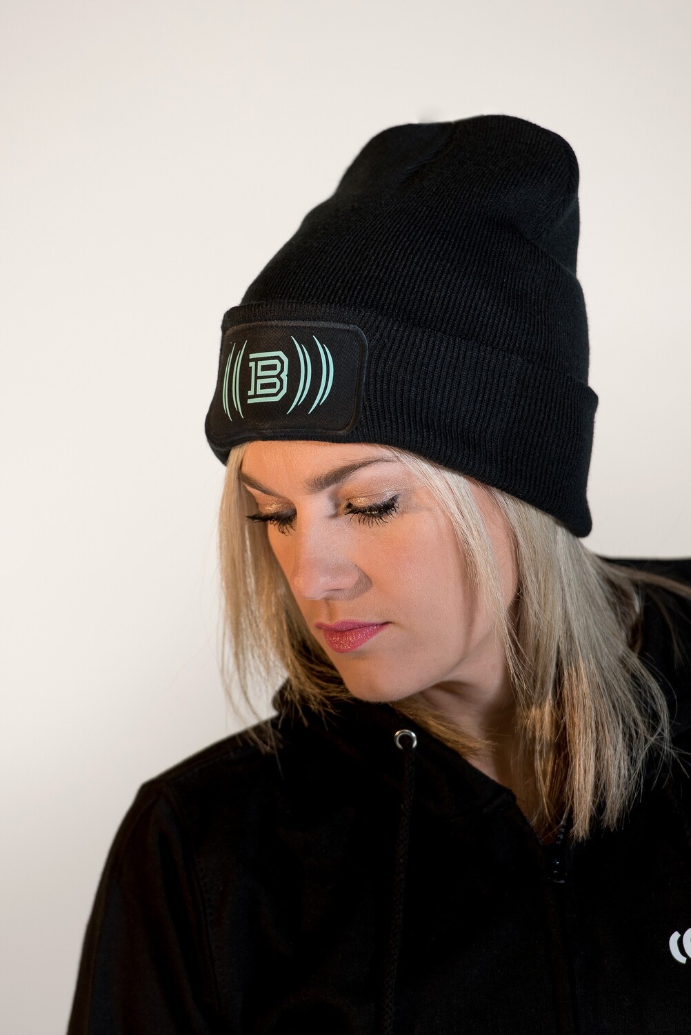 Beanie Hat Black & Mint