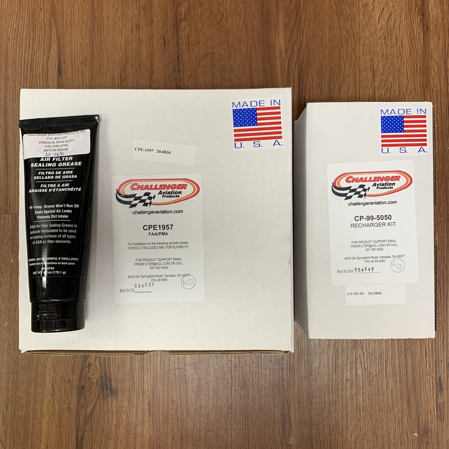 Challenger Air Filter Kit for Piper PA28140, 150, 160, 180