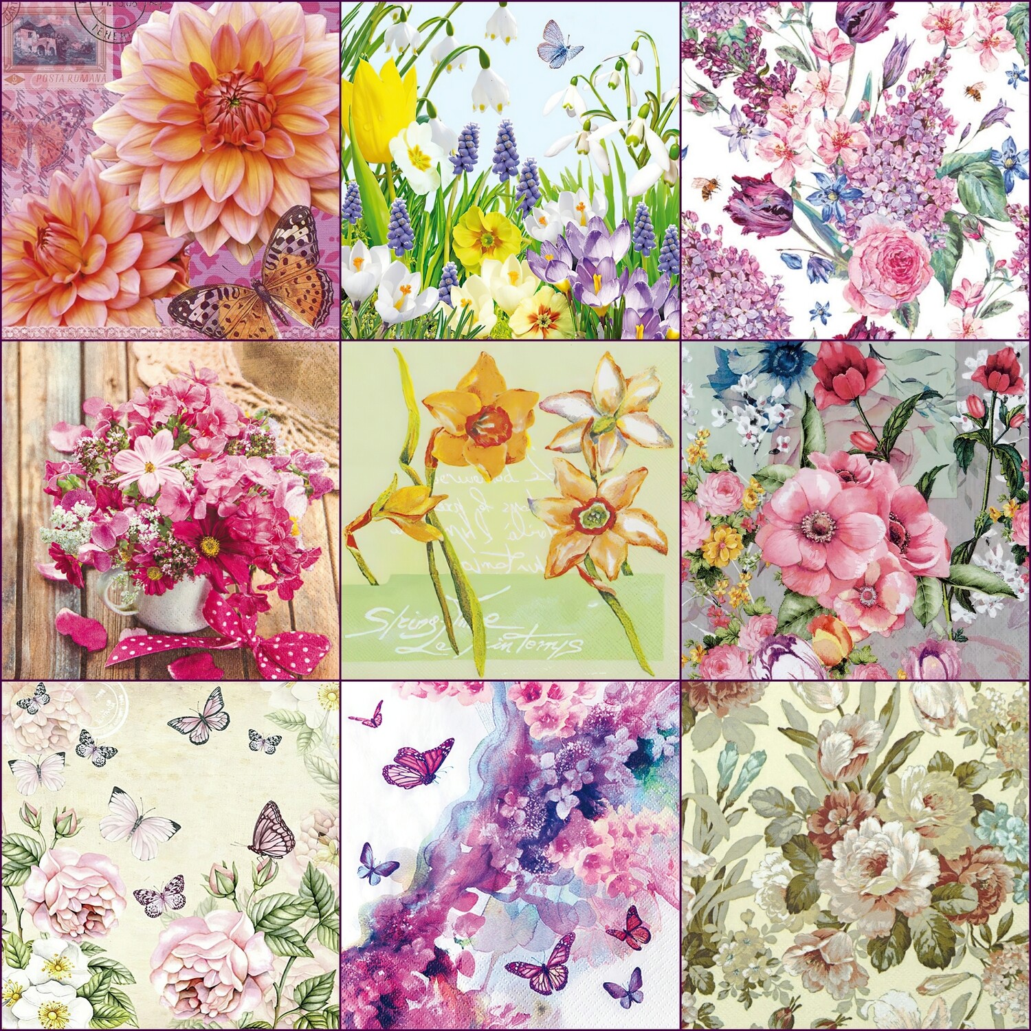 The Tissue Store, Decoupage paper napkins, Bird Print