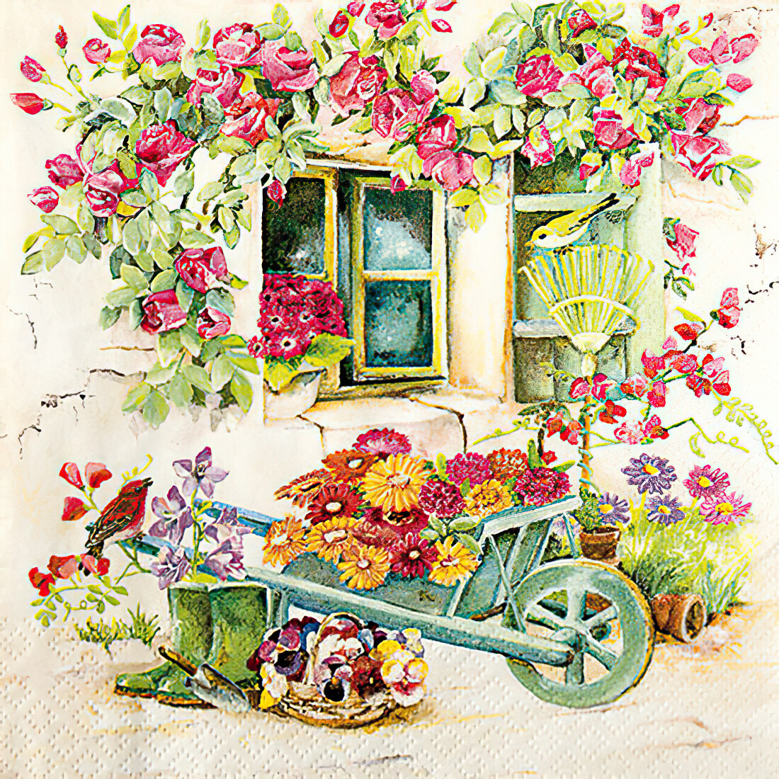 Decoupage Outdoor Theme Decoupage Backyard Garden