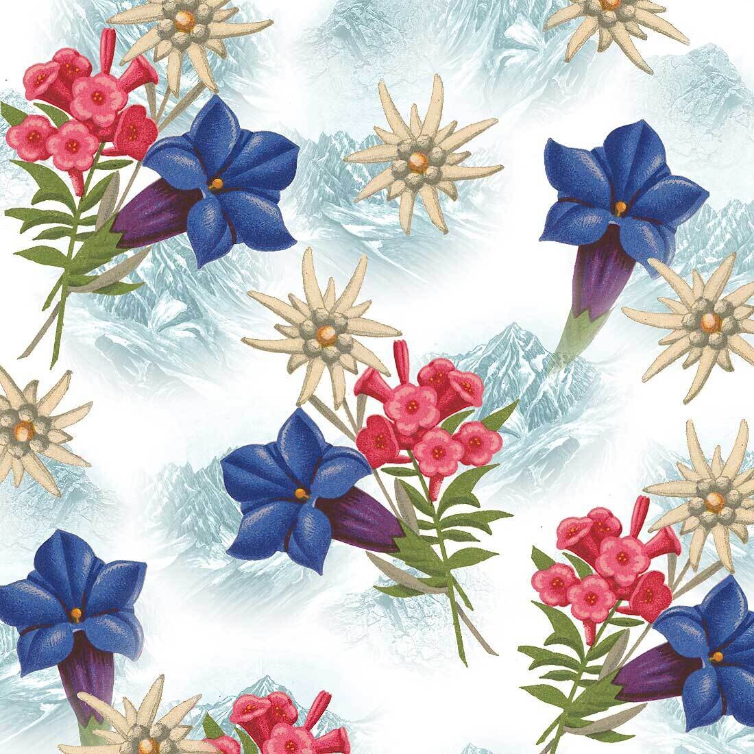 Decoupage Tissue Paper Online India Alpine Flowers