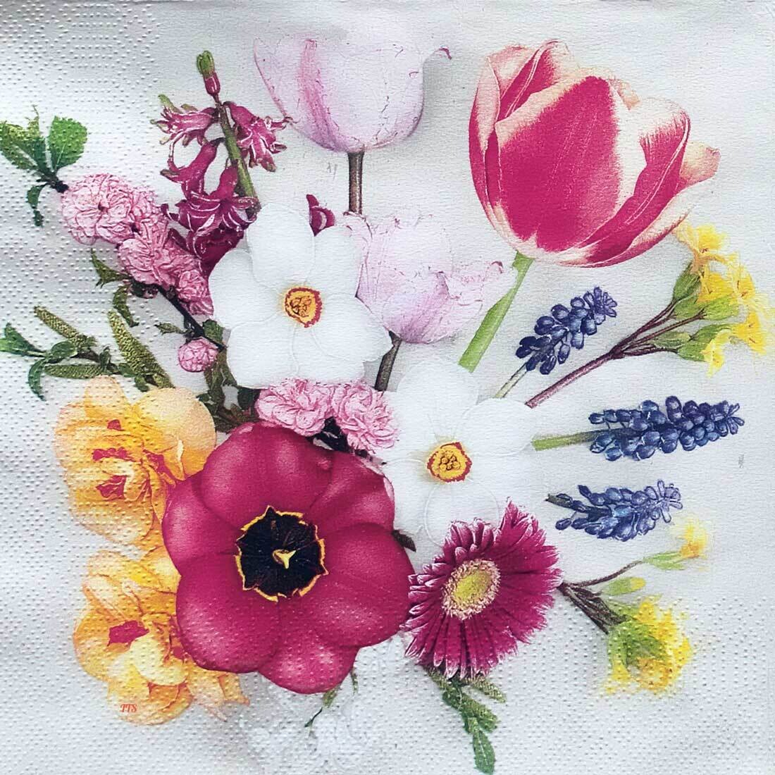 Buy Decoupage Tissue Paper Napkin Spring Flowers Garden