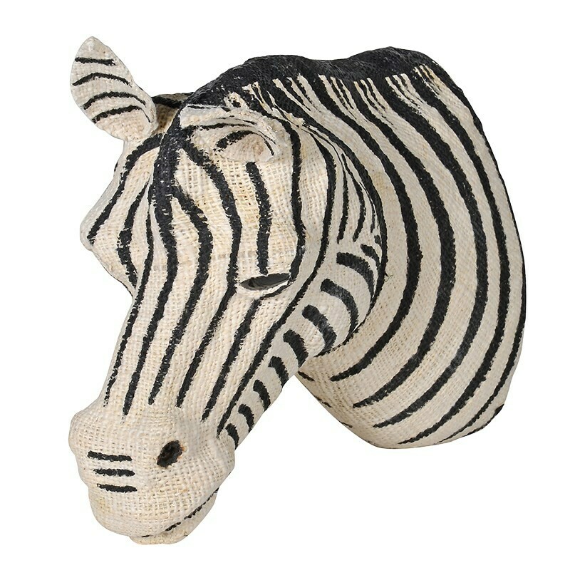 Large Zebra Head Wall Decor