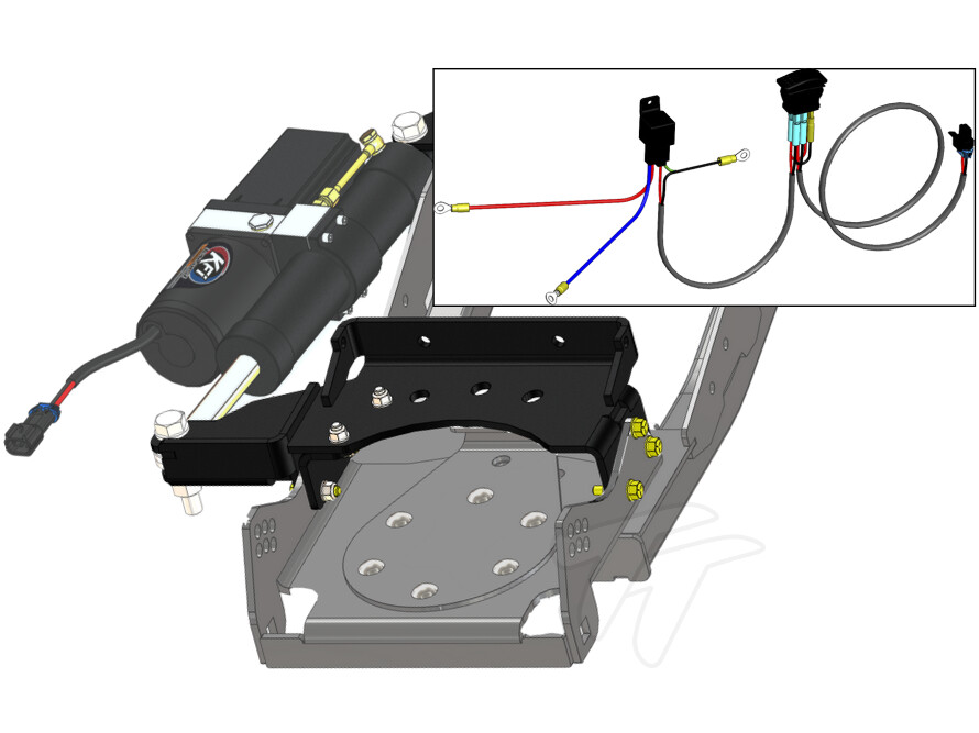 KFI UTV Snow Plow Hydraulic Blade Angle Actuator Kit