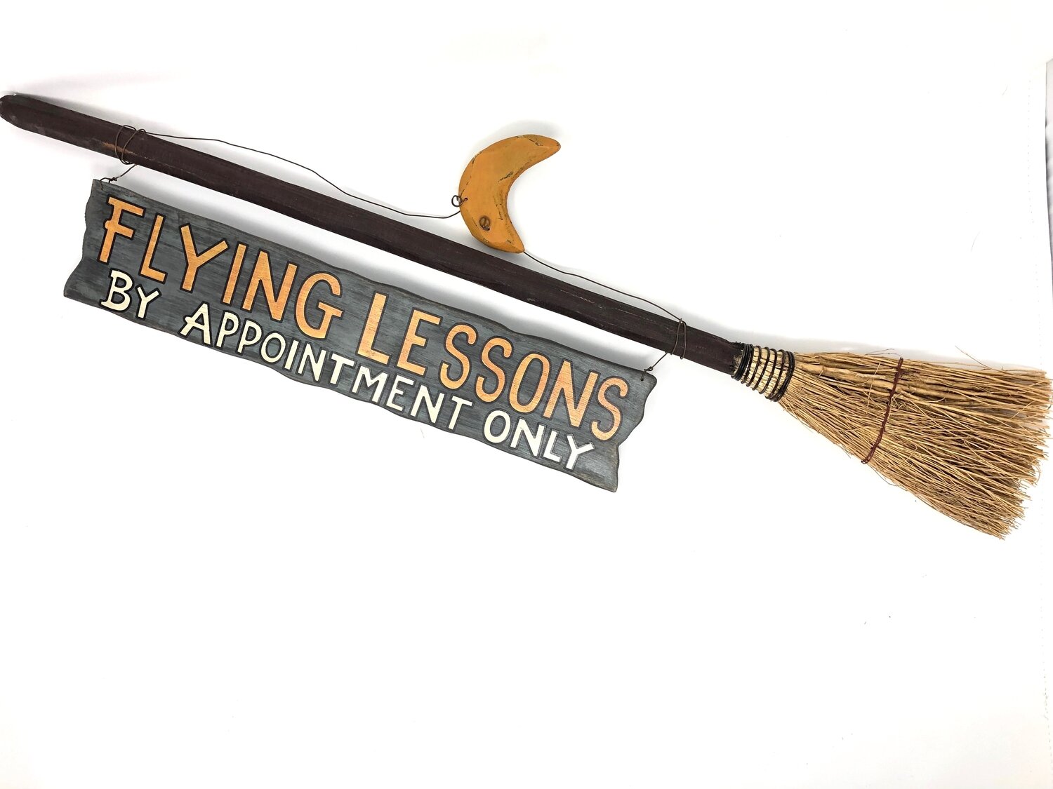 Witch Broom “Flying Lessons By Appointment Only” Wall Hanging