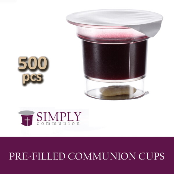 Simply Communion Prefilled Cups with Unleavened Bread and Concord Grape