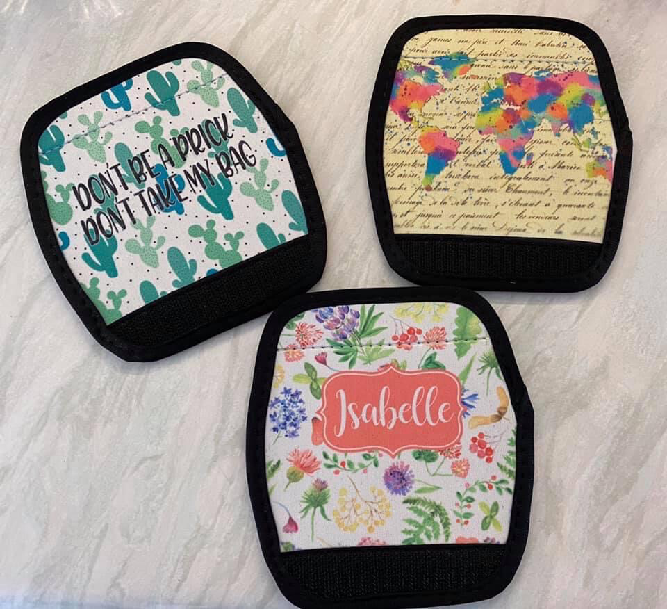 10x Luggage Handle Wrap W/ Designs