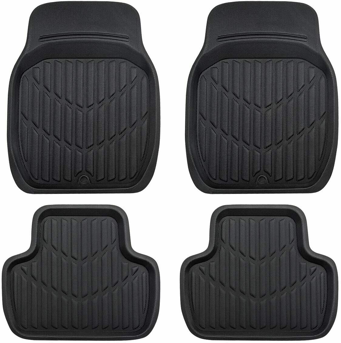 Universal TPE Fit Car Floor Mats, Set of 4, Fit for Suvs,Vans,Sedans