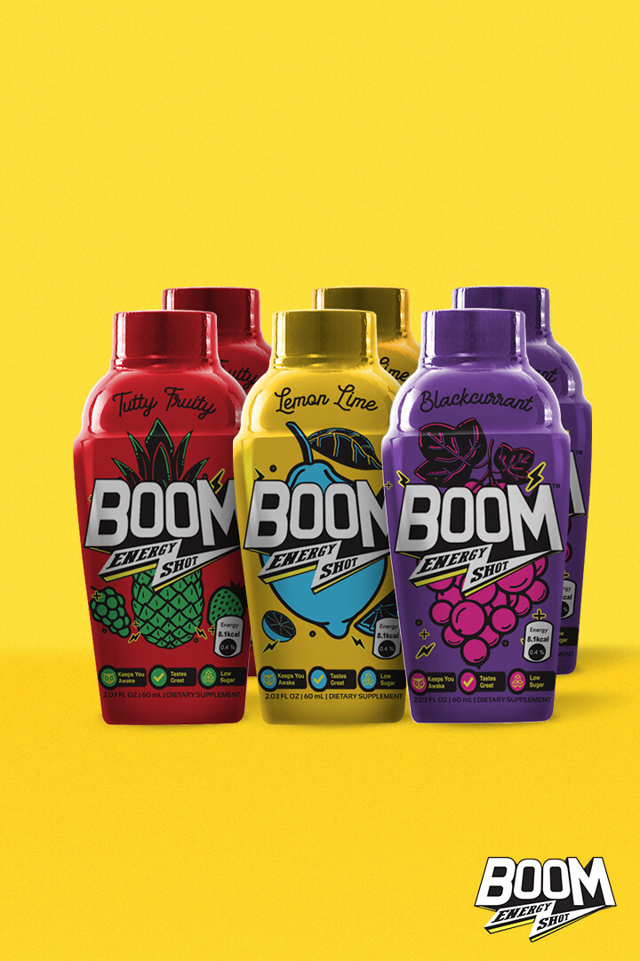Pack of 6 Boom Energy Shot 60ml