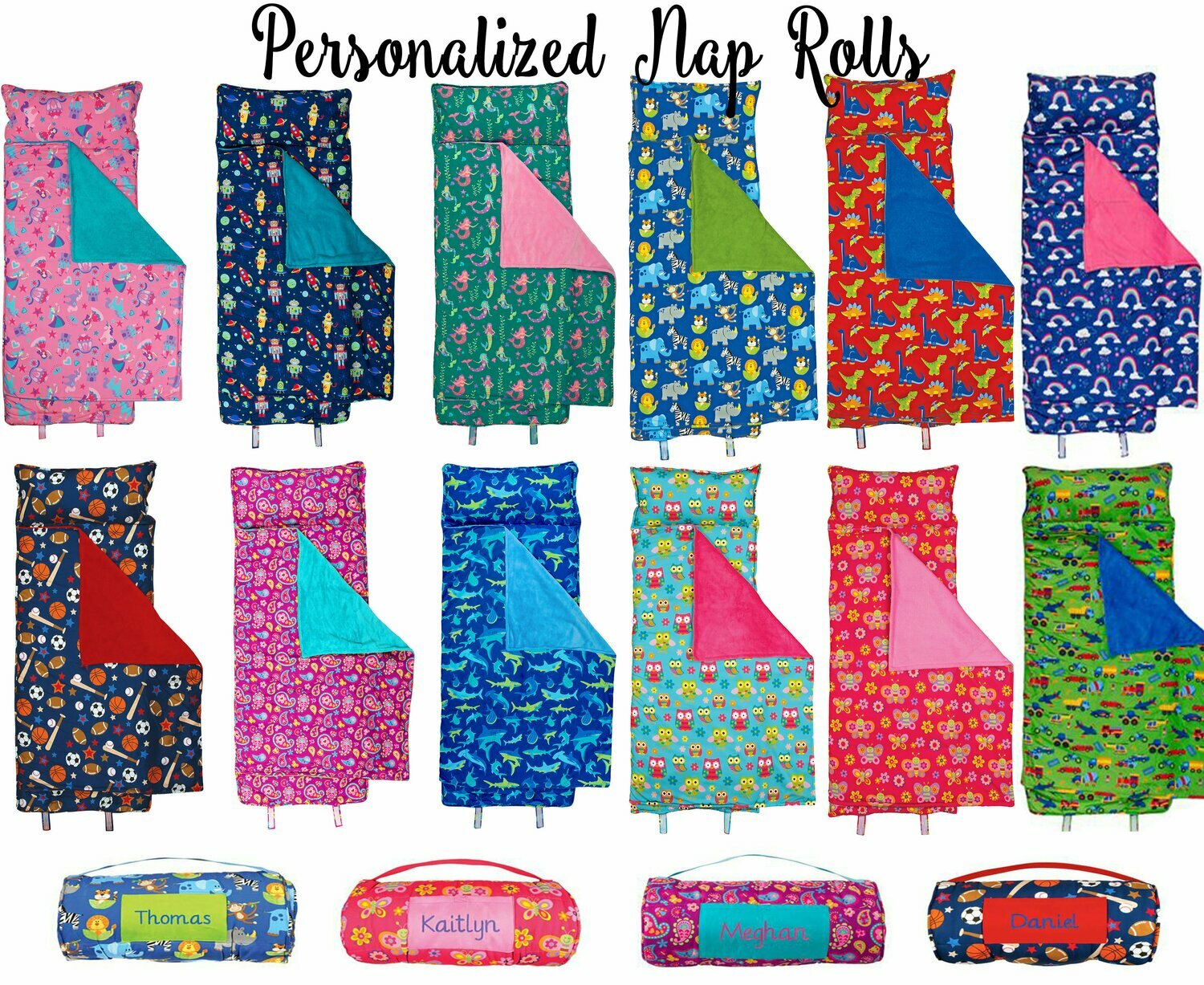 Personalized Nap Mat / Stephen Joseph / All Over Print Nap Roll