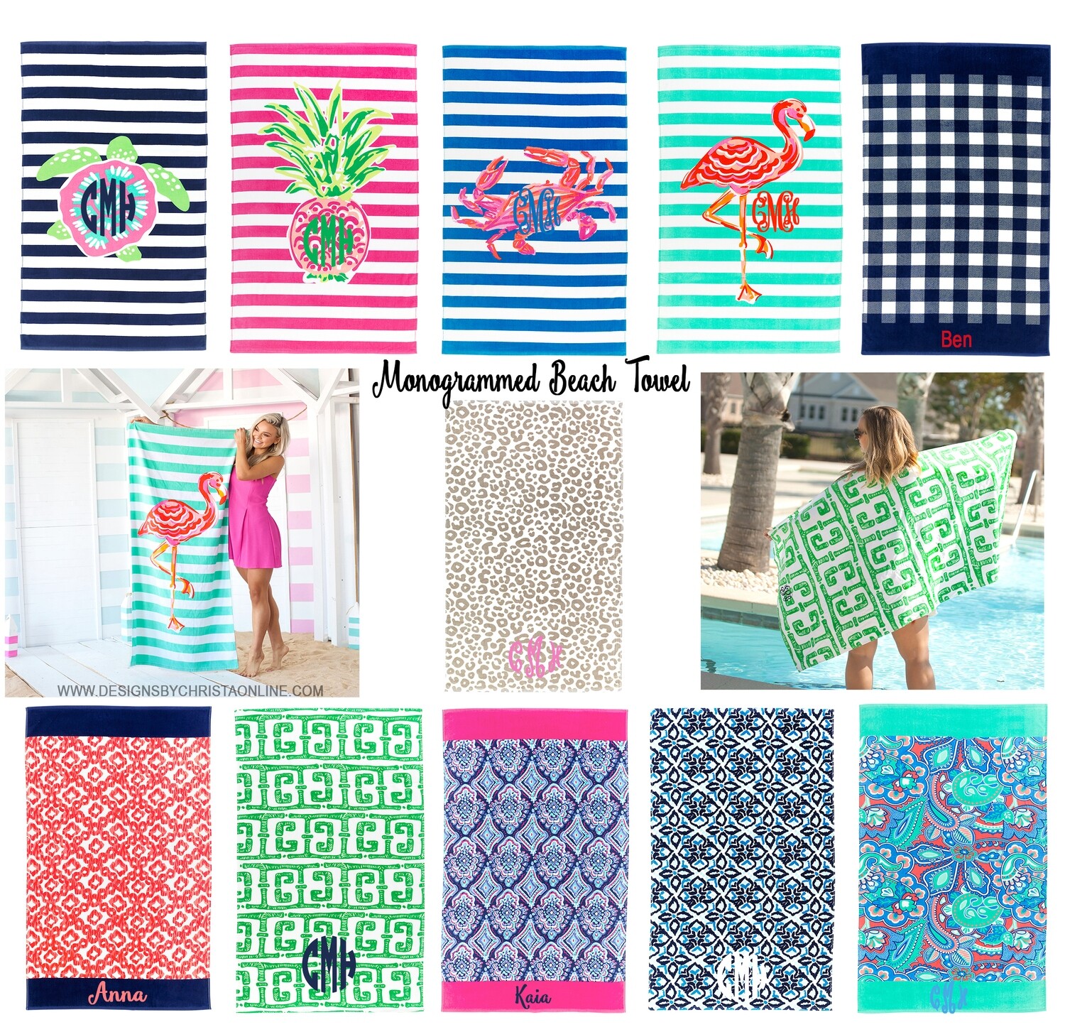 Monogrammed Beach Towels
