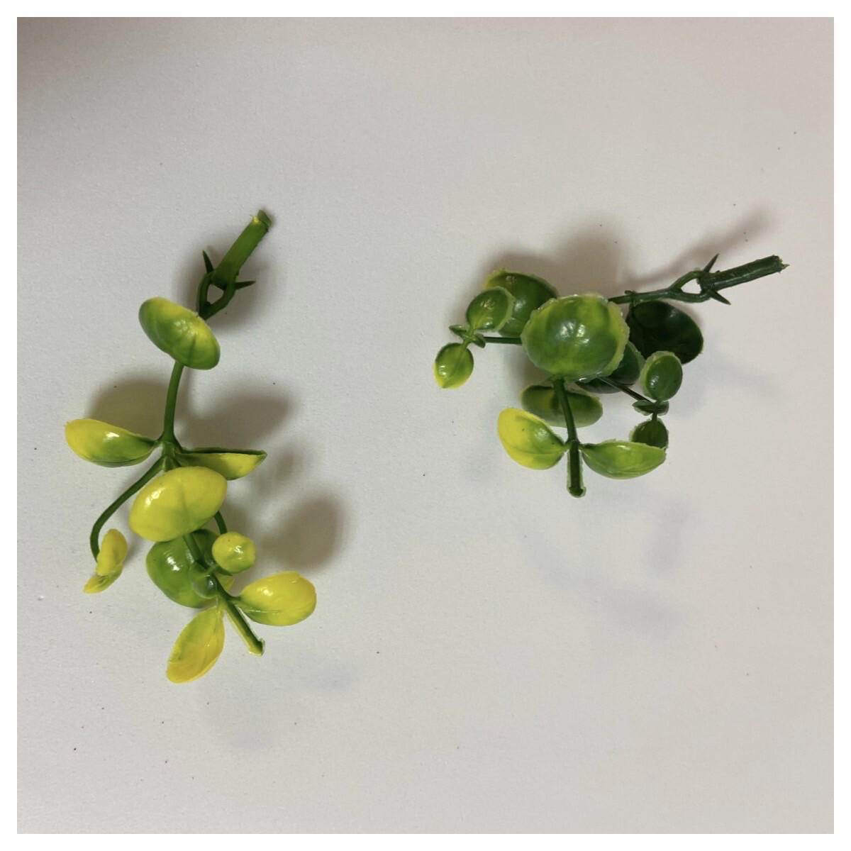 Травка, зелено-желтая, с отверстием для стебля