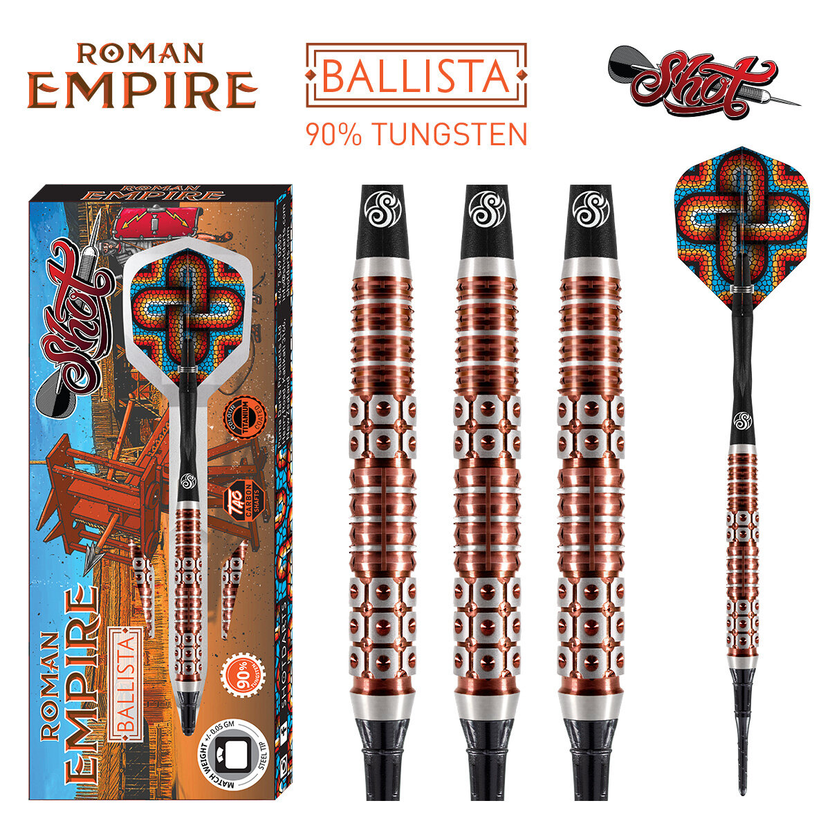 Shot Roman Empire Ballista 18g Soft Tip Darts