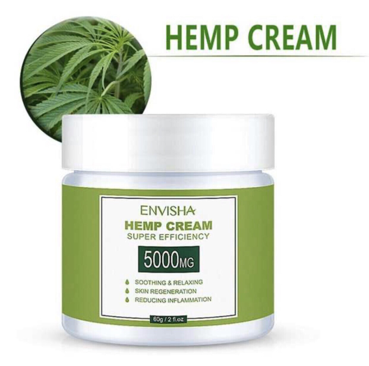60ml Natural Hemp Face Cream Hemp Oil Cream Antiinflammation And