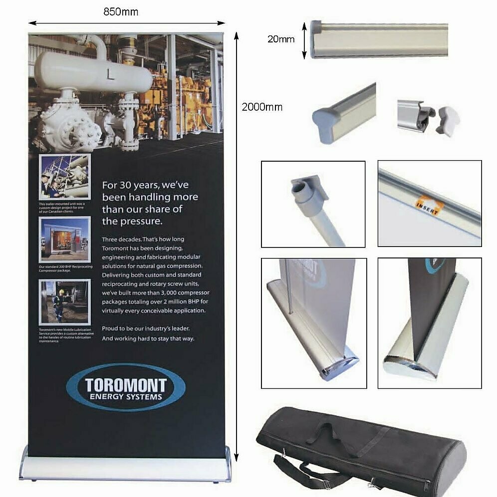 Heavy Duty Roll up stands Aluminium 2.75 * 6 , 4 * 6