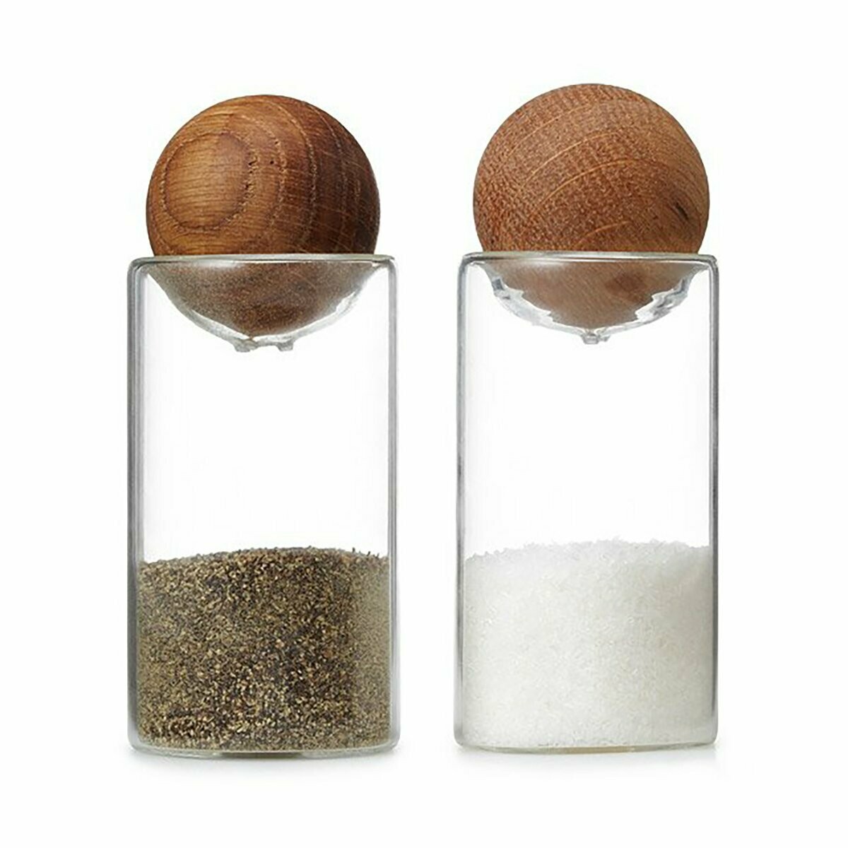 Oval Oak Salt & Pepper Set