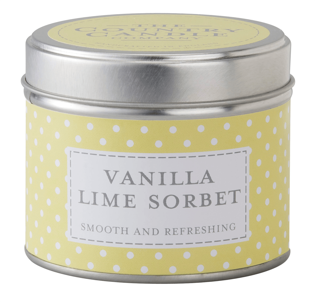 Vanilla Lime Sorbet Polka Dots Candle In Tin
