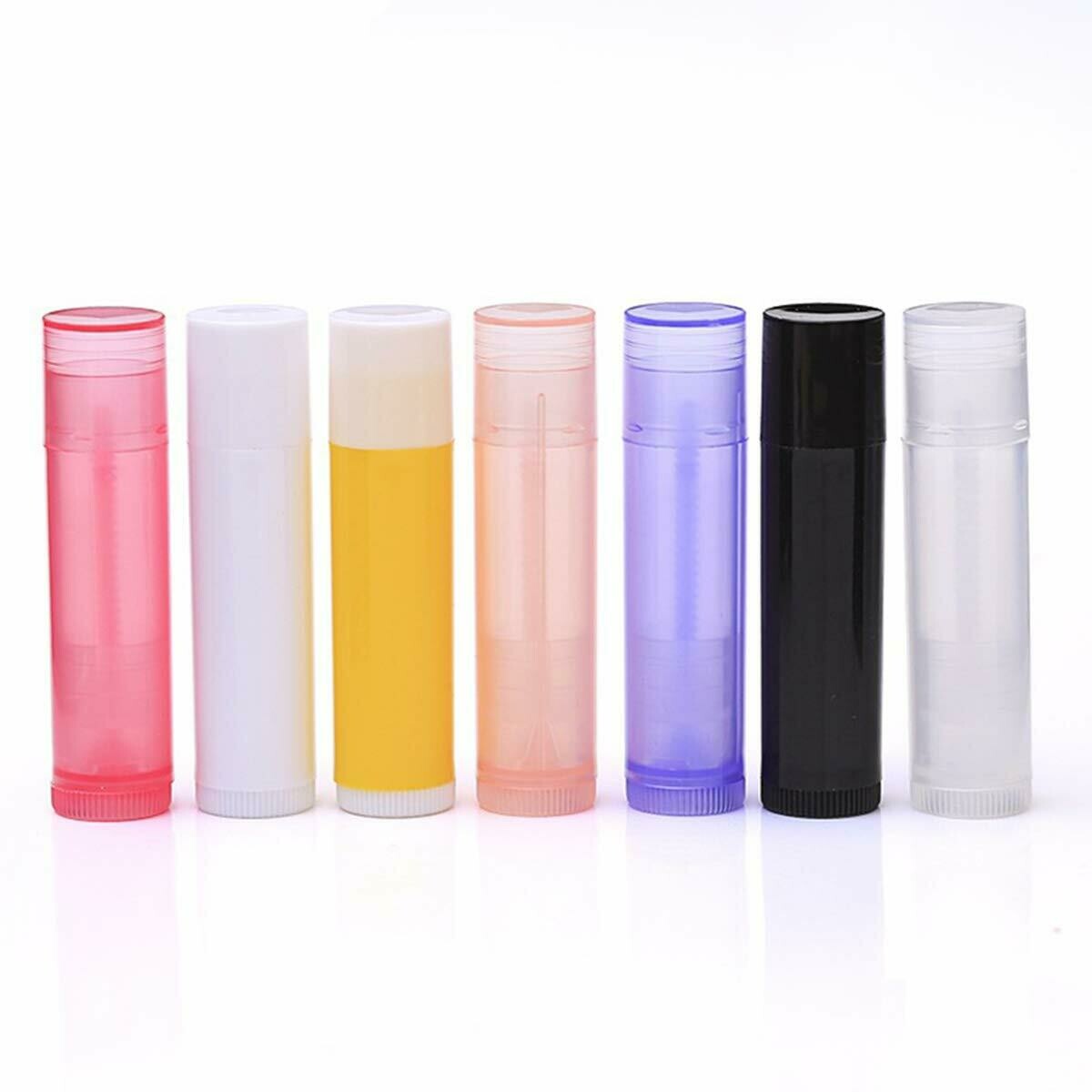 ASSORTED COLORS 5.5ml Empty Lip Balm Tubes Containers with Top Caps and
