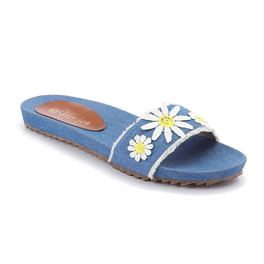 blue colour slippers