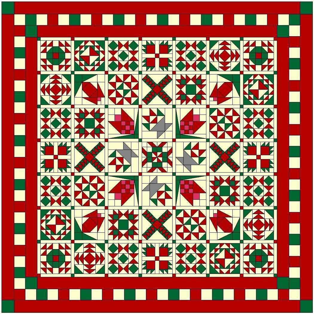 Glasgow at Christmas Quilt Block of the Month Series Digital