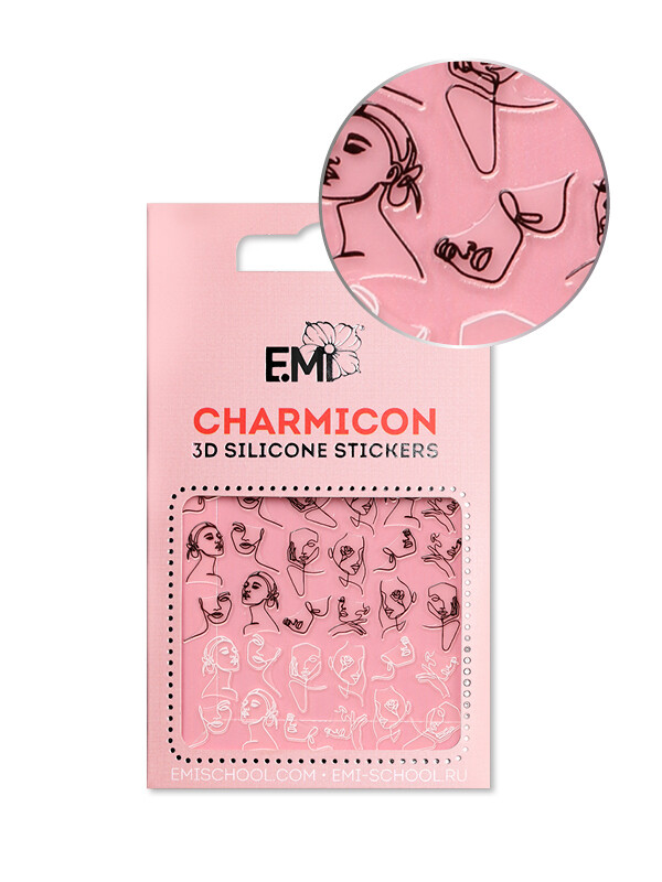 Charmicon 3D Silicone Stickers 124 Faces