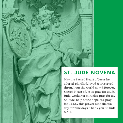 Prayer To Saint Jude Novena Blue & Gold Illustrated