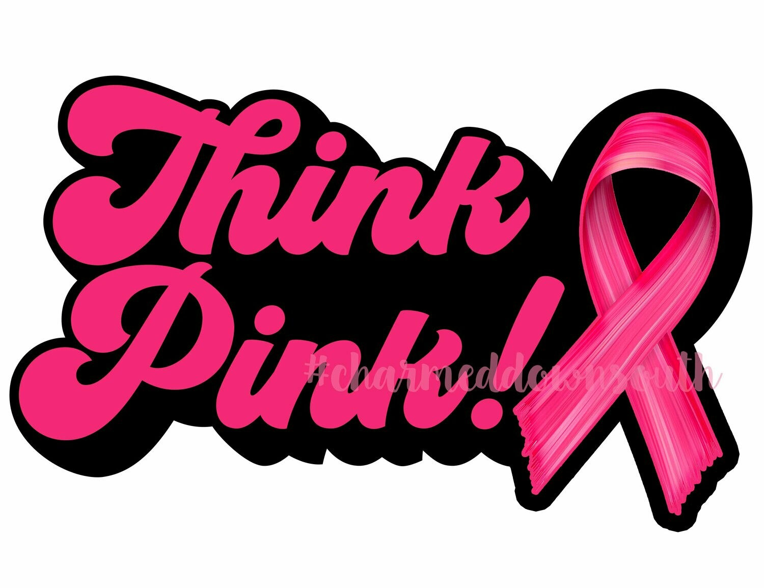 Think Pink Ribbon Retro