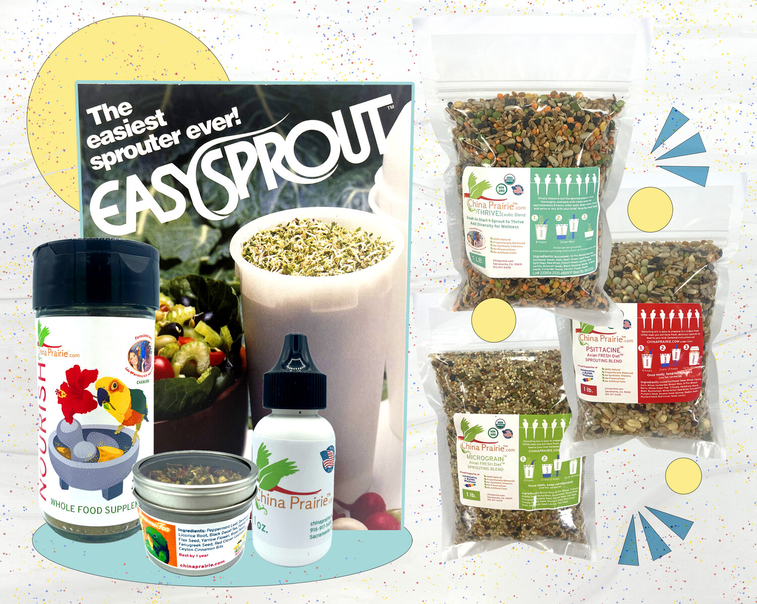 Thrive! Sprouting Starter Kit (4 all sized birds)