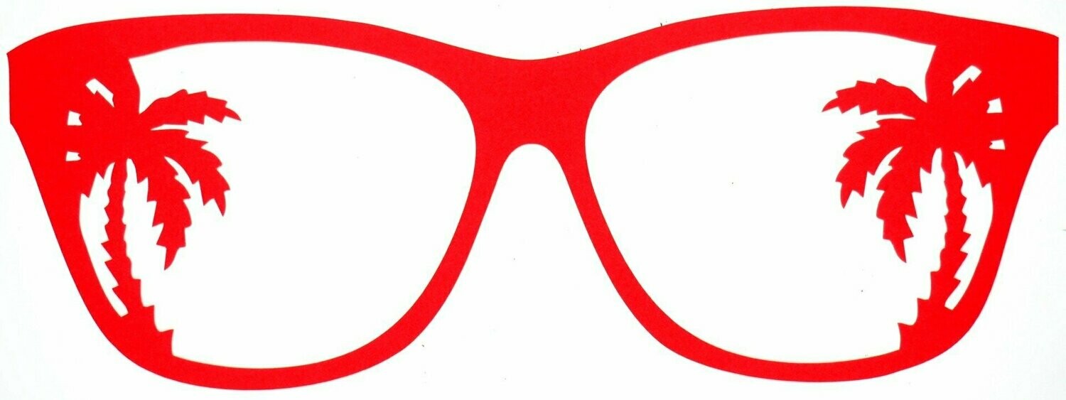 Glasses with Palm Trees